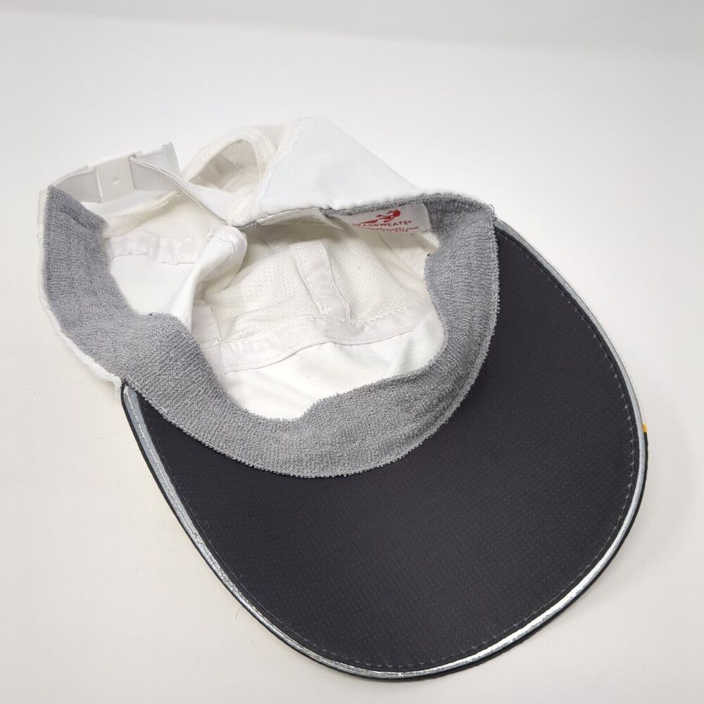 Go Lite Strapback 5 Panel Hat White One Size Adjustable Active Running - Picture 6 of 8